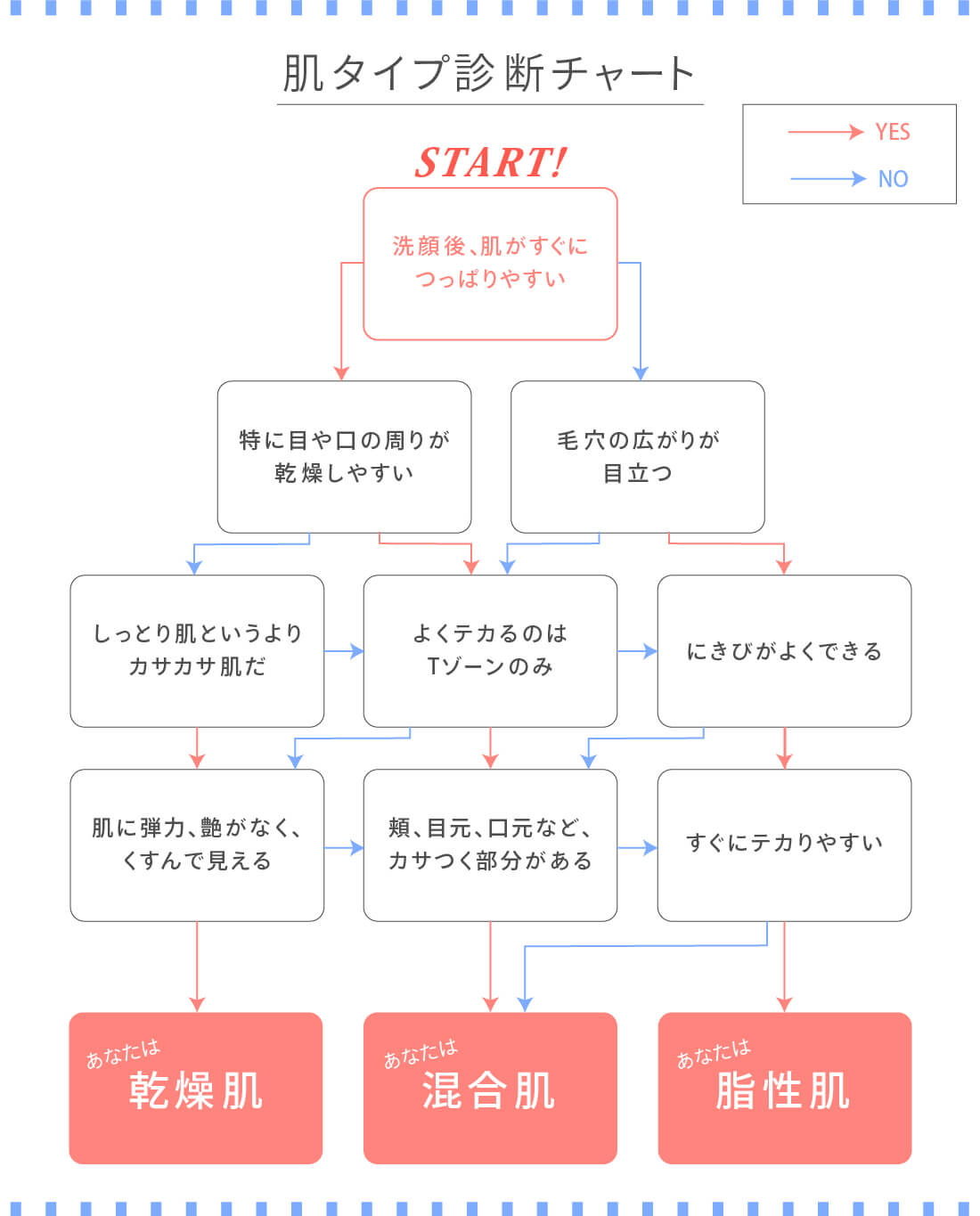 肌タイプ診断チャート