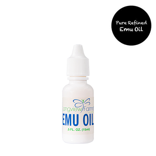 LONGVIEW FARMS Pure Refined Emu Oil 0.5oz 無添加スキンケア エミューオイル